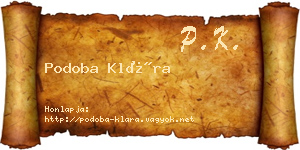 Podoba Klára névjegykártya